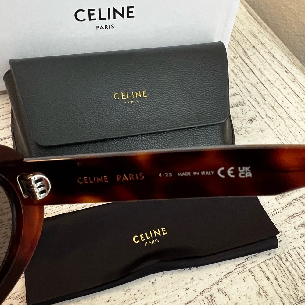 Celine Tortoise Shell Sunglasses - Picture 11 of 12